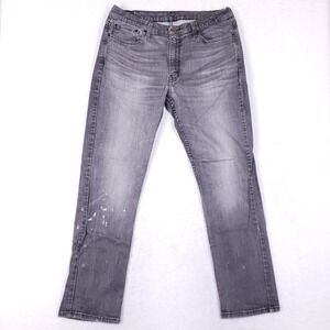 Levi's 514 Straight Fit Distressed Jeans 36x32 Grey